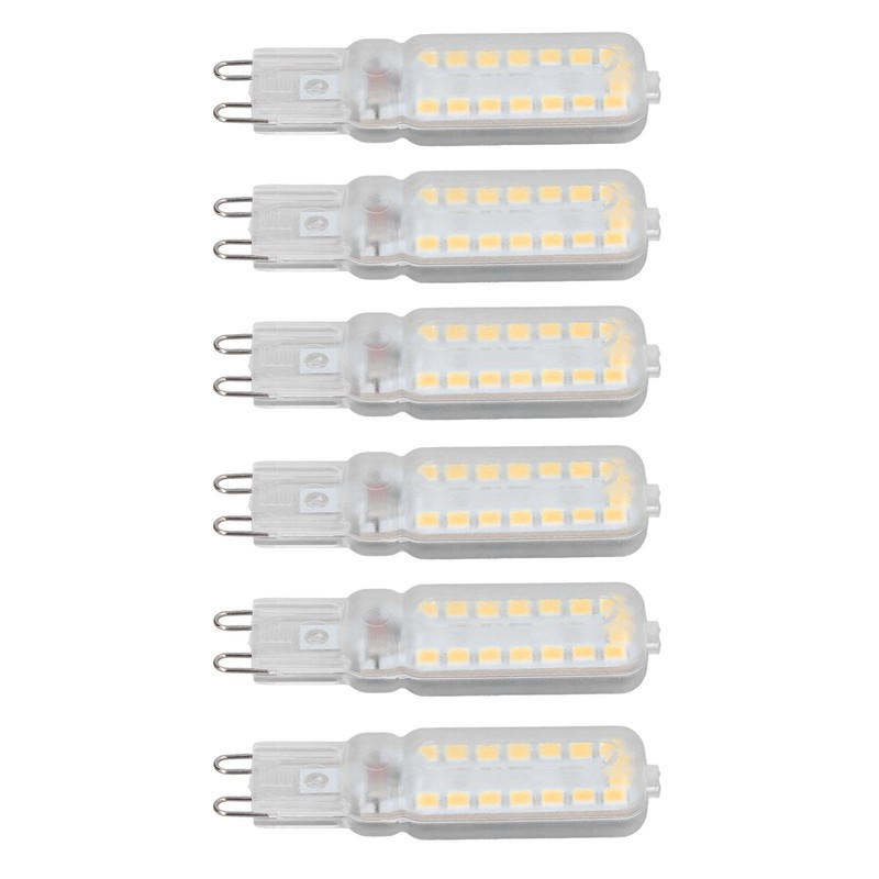 6pcs G9 LED Bulbs 7W Dimmable 360° Illumination Replacement Light