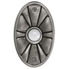 Waterwood Solid Brass Oval Flower Doorbell in Pewter - Wired