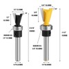 Dovetail Router Bits 2PCS 1/4 Inch Shank Dovetail Joint Router