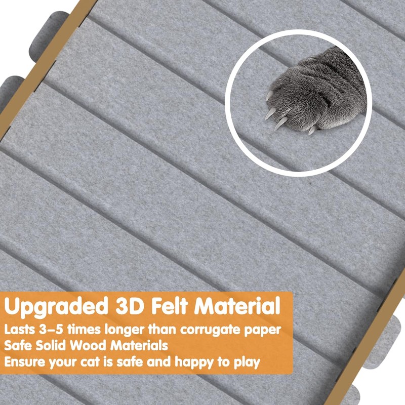 Felt Cat Scratchers for Indoor Cats, 27.5'' Triangular Vertical Cat