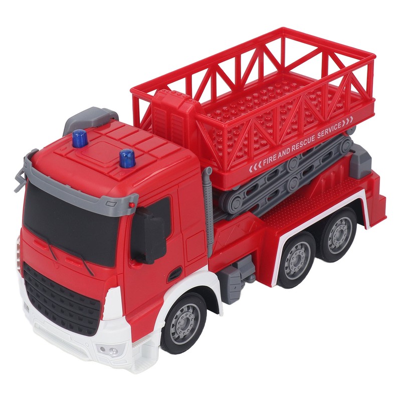 RC Remote Control Fire Truck Lift Toy Rechargeable Fire Lift