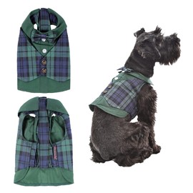 Parisian Pet Green Dog Shirt - Scottish Tuxedo Dog Clothes - Stylish Dog Wedding Outfit - Lightweight Party Puppy Dress - Christmas Dog Shirts for Small Dogs S