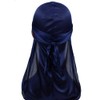 Men Silk Durag Long Straps Bandanas for Men Headwear Waves