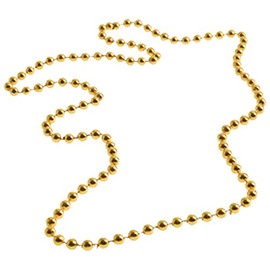 U.S. Toy JA426 Metallic Bead Necklaces, Gold