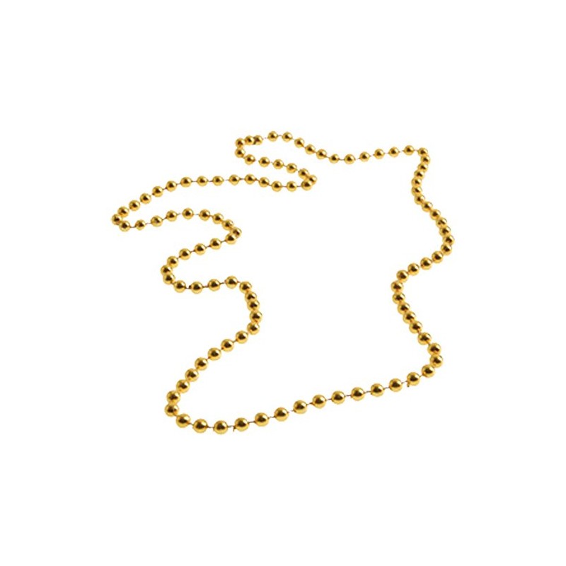U.S. Toy JA426 Metallic Bead Necklaces, Gold