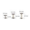 75 Sets Silvery Chicago Screws Assorted Kit 1/4 3/8 1/2
