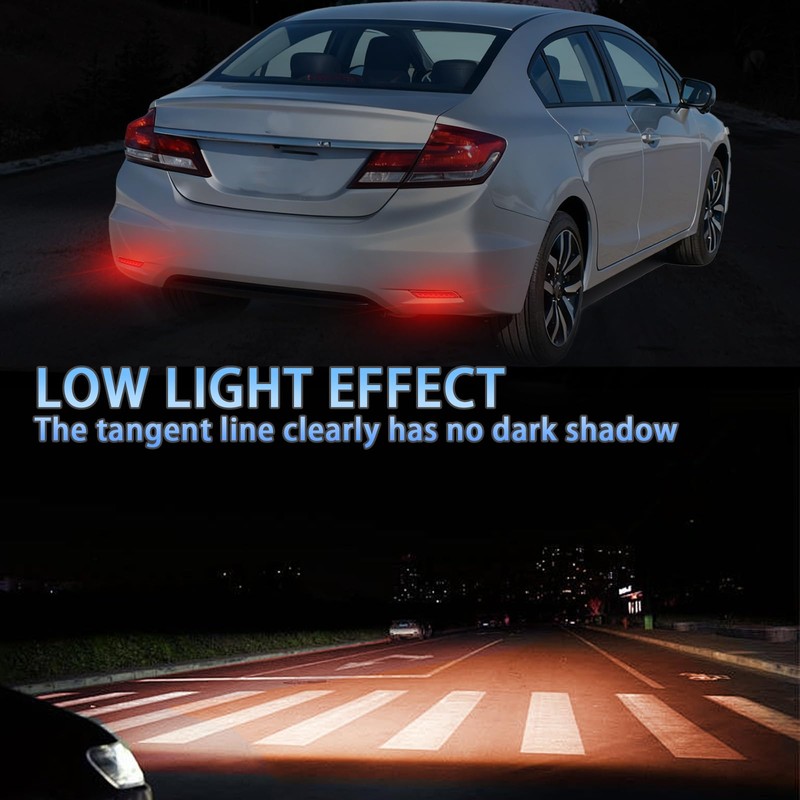 LED Rear Bumper Reflectors Fog Brake Tail Light Lamps Compatible