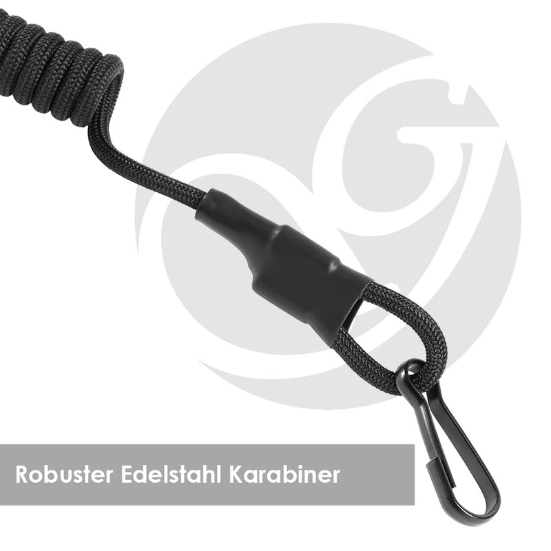 Spiral cable, elastic key chain made of paracord, lanyard, lanyard