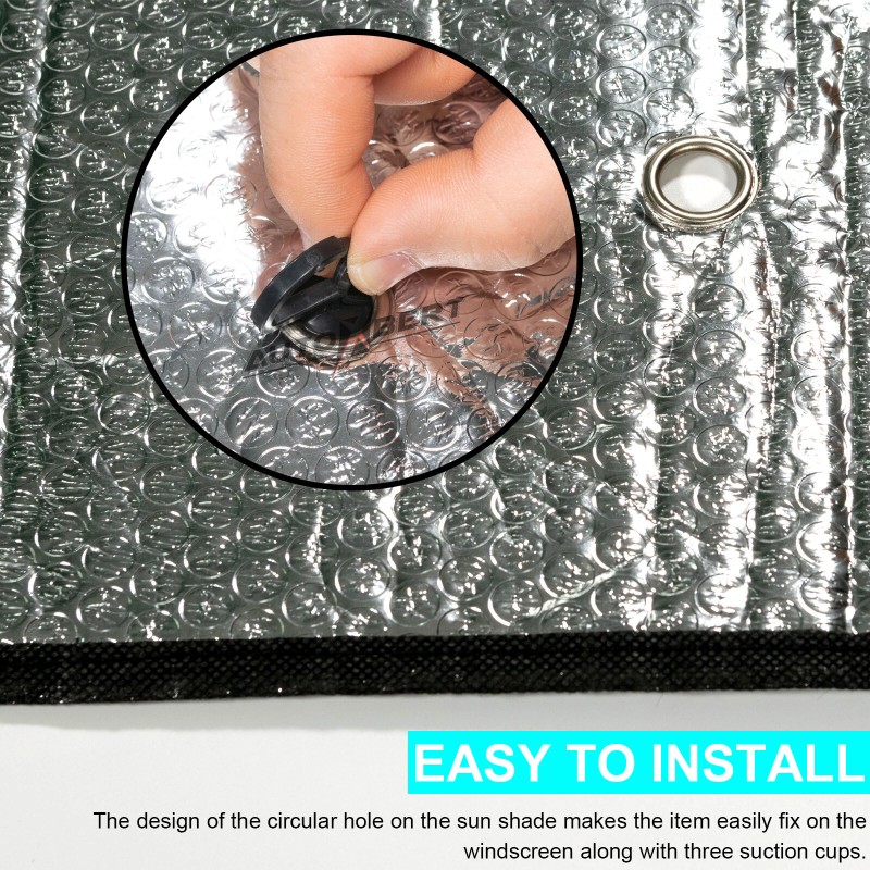 Xukey 2.2M Windshield Sun Shade Foldable UV Block Cover For