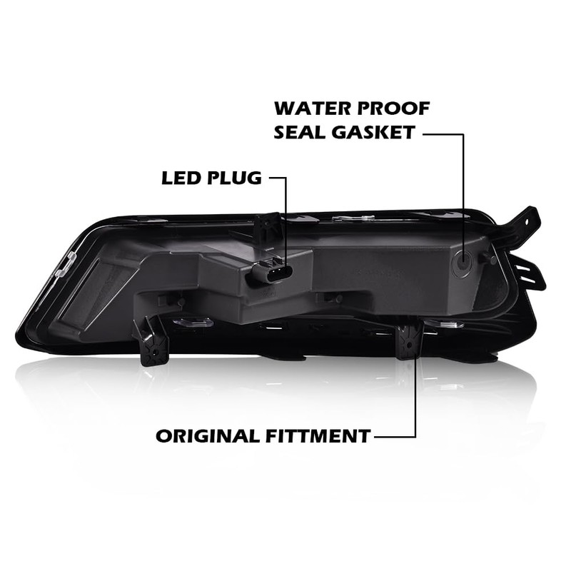 ALLGOOD DRL LED Fog Lights w/Bulbs, Compatible with Chevy Impala