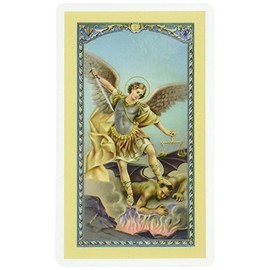 Saint Michael the Archangel, Clear Holy Cards - Set of 5
