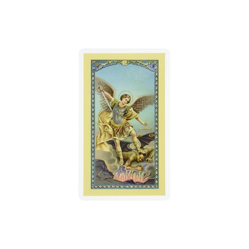 Saint Michael the Archangel, Clear Holy Cards - Set of