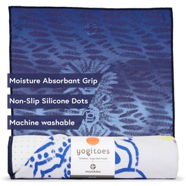 Manduka Yogitoes Hot Yoga Mat Towel - 71" | Moisture Activated Grip | Patented Silicone Nubs | Highly Absorbent, Durable & Easy Care | Made from Recycled Materials | 71 x 24 Inches