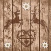 20 Napkins Deer and Edelweiss on Wood | Bavarian |