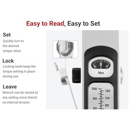 TEKTON TEKTON 3/8 Inch Drive 72-Tooth Split Beam Torque Wrench (26-130 Nm) | TRQ62131