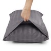 Moonlight Bedding Pillow cases 2 pack - Grey Stripe 48x74cm