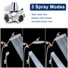 NearMoon Solid Brass G1/2" Shower Arm, 3-Way Diverter Valve for
