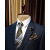 AXLON Gold Striped Ties For Men – Tie Set With