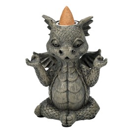 Dragon Figure for Yoga Backflow Incense Burner Backflow Waterfall Incense Holder Statue Lotus