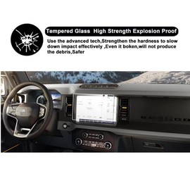 SATIS Screen Protector Compatible with 2021-2024 Bronco Sync 4 12-inch Touchscreen，Anti Scratch,Bubble Free,9H Hardness Tempered Glass