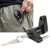 Trailer Lock Black 1/4In Zine Alloy Anti Theft Trailer Hitch