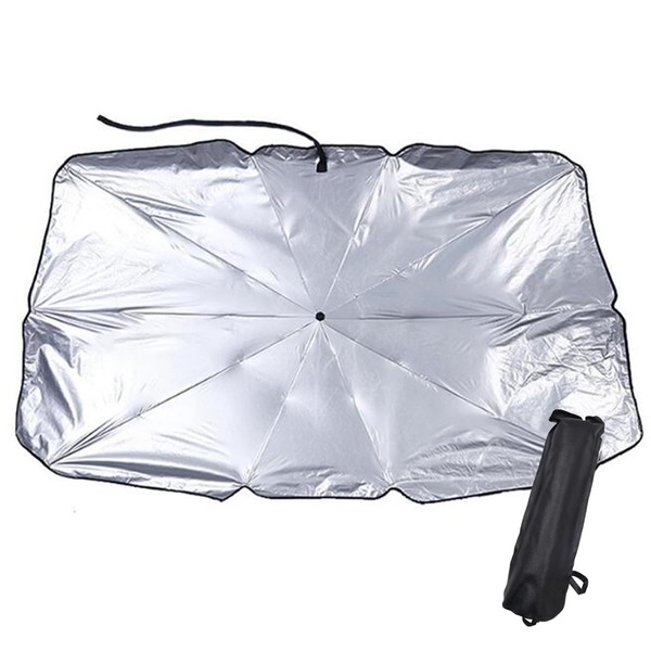 Tiardey Car Front Window Sunshade Portable Car Windshield Sunshade Umbrella