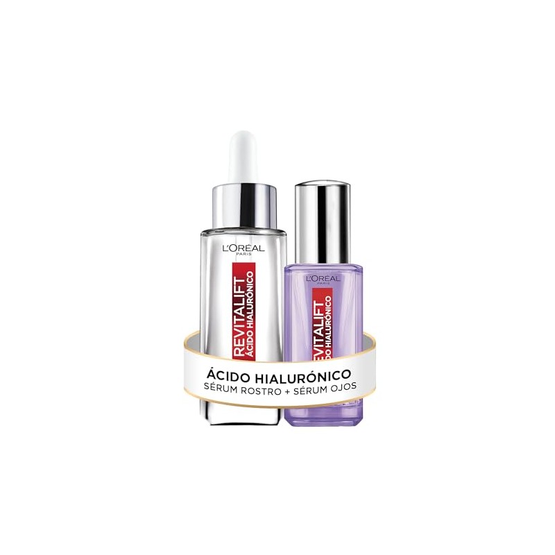 L'Oréal Paris Kit Ácido Hialurónico: Sérum Rostro + Sérum Ojos,