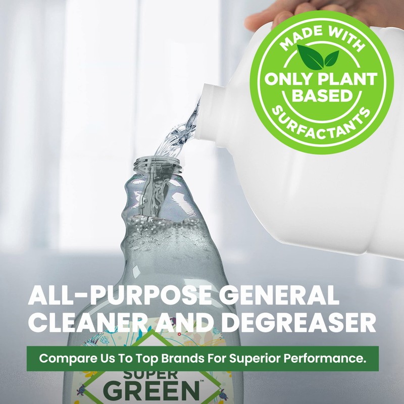 SuperGreen Powerful All-Purpose Cleaner and Degreaser | USDA Certified Bio-Based,