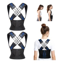 2pzs Chaleco Corrector Postura Ortopédico Faja Lumbar Unisex
