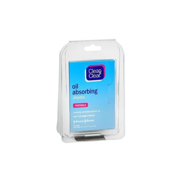 Clean & Clear Oil Absorbing Sheets - 50 Sheets, Pack of 5