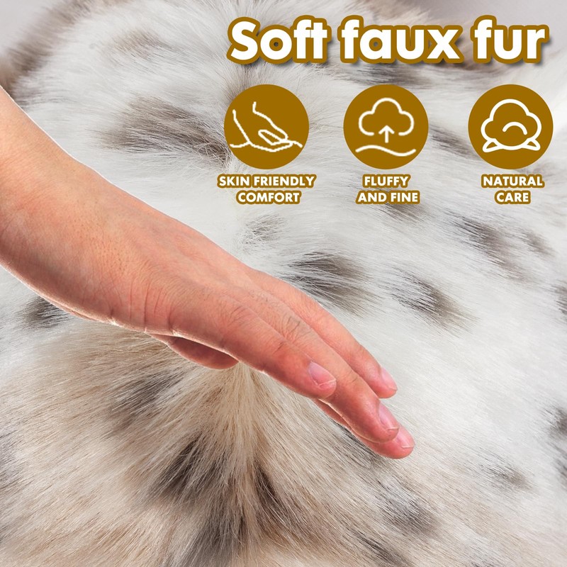 powerking Plush Novelty Animal Hat,3 in 1 Function Faux Fur