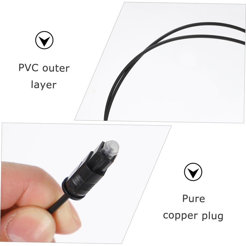 KICHOUSE 6pcs Od Optical Audio Cable Male to Male Cord