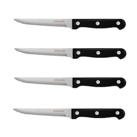 SUNALND Steak Knives Set,Micro Serrated Edge Full Tang Triple Riveted Steak Knife (4)