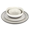 Gibson Elite Rhinebeck Double Bowl Dinnerware Set, Service for 4