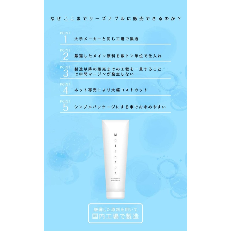 Motehada Body Cream 4.9 oz (140 g)