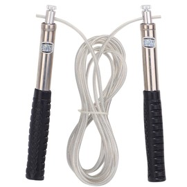 BAY® "OLYMP" Jump Rope Black Steel with Ball Bearings 280 300 320 cm Double Unders Under Skipping Rope Length Adjustable Skipping Rope Skipping Rope Children Women Kids Adults Adjustable Fitness High