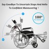 Wheelchair Replacement Hand Brake with Self-Locking Brake System, 2 Pcs