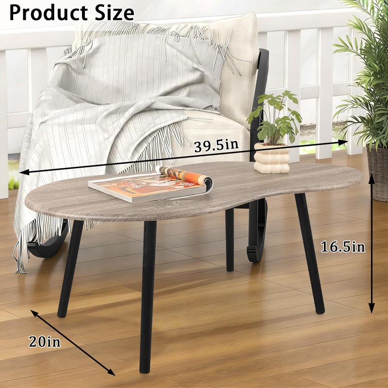 Small Coffee Table Cloud Shaped Living Room Tables Farmhouse Rustic