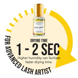 Extra Powerful Eyelash Extension Glue - Lyon Lash 5ml Performance Glue | 1-2 Sec Dry Time | 6-8 Weeks Retention | Black Adhesive Supplies for Professional Use