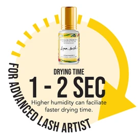 Extra Powerful Eyelash Extension Glue - Lyon Lash 5ml Performance Glue | 1-2 Sec Dry Time | 6-8 Weeks Retention | Black Adhesive Supplies for Professional Use