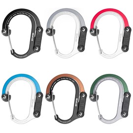 HERO CLIP Hero Clip, Multi-functional, Carabiner, Shaped, Hook, Back Hanger, Static Load 59.7 lbs (27 kg), green (forest green)