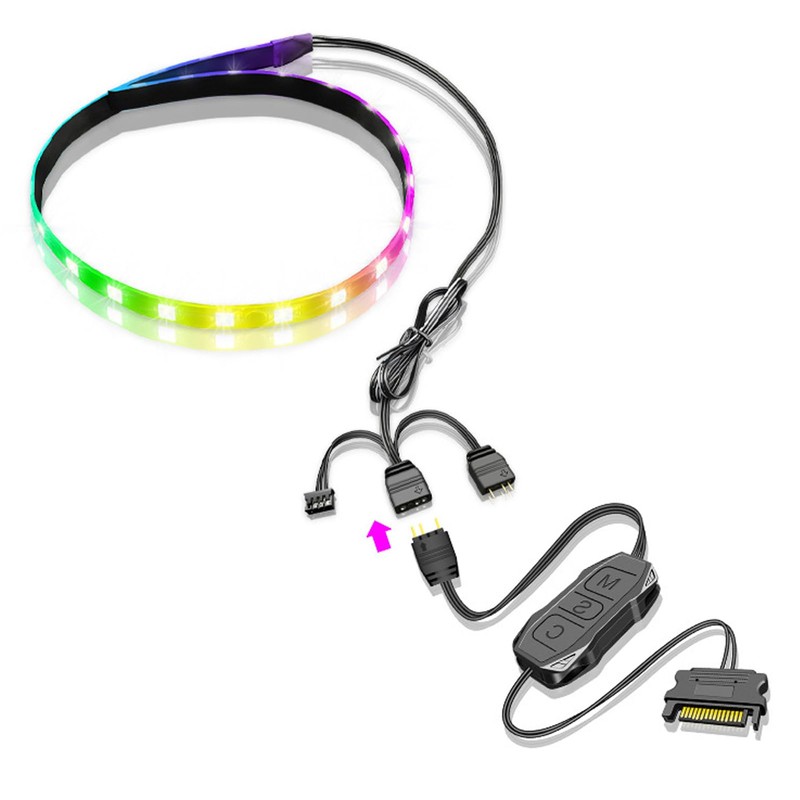 Vikye RGB PC LED Strip, 15.7in 5V Magnetic ARGB Strip