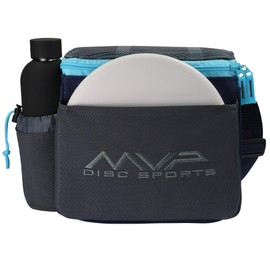 MVP Disc Sports Cell Disc Golf Starter Bag (Dark Gray/Sky Blue)