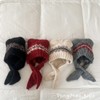 Children's Balaclava Hat, Unique Ethnic Jacquard - LF2052 Free Size/50-52cm Dark Gray 3ea