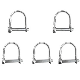 Aoktorkit 5Pcs Wire Lock Pin 5mm x 40mm Shaft Locking Pin Hitch Pin with Round Arch Safety Coupler Pin for Farm Trailers Lawn Garden