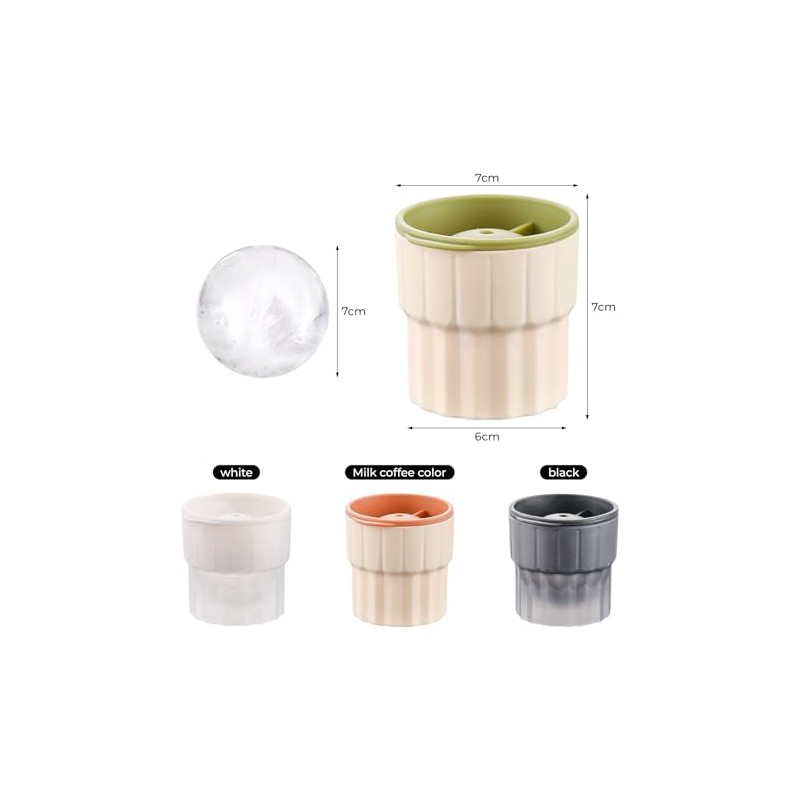 Molde redondo de silicona para cubitos de hielo, molde para
