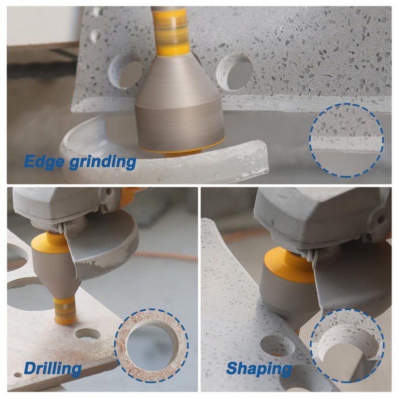 HIGHDRIL 10-35mm Diamond Finger Milling Bits - Diamond Beveling Chamfer