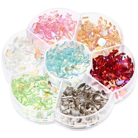 FRCOLOR Nail Art Crystal Decorations Multi-Shape Flat Back Gems for Nail Designs Crafts Body Art Rhinestones Assorted Styles for Creative Projects