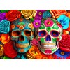 Puzzle 1000 Pieces Adult Puzzle Colourful Tile Game Colourful Flowers