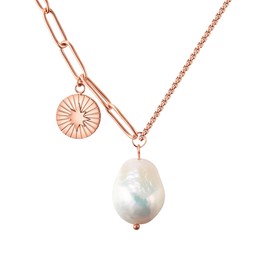 Valero Pearls 32018611 Women's Necklace Stainless Steel Freshwater Pearl, Stainless Steel, Freshwater cultured pearl